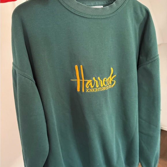 VTG Harrods HunterGreen Sweatshirt XL - Picture 2 of 6